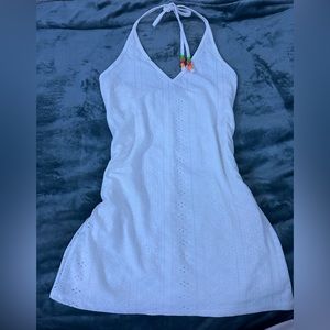 super cute white halter dress/coverup
